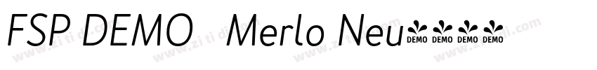 FSP DEMO   Merlo Neu字体转换